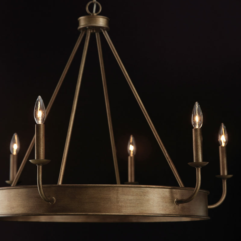 Capital Lighting 449261ML Six Light Chandelier, Mystic Luster