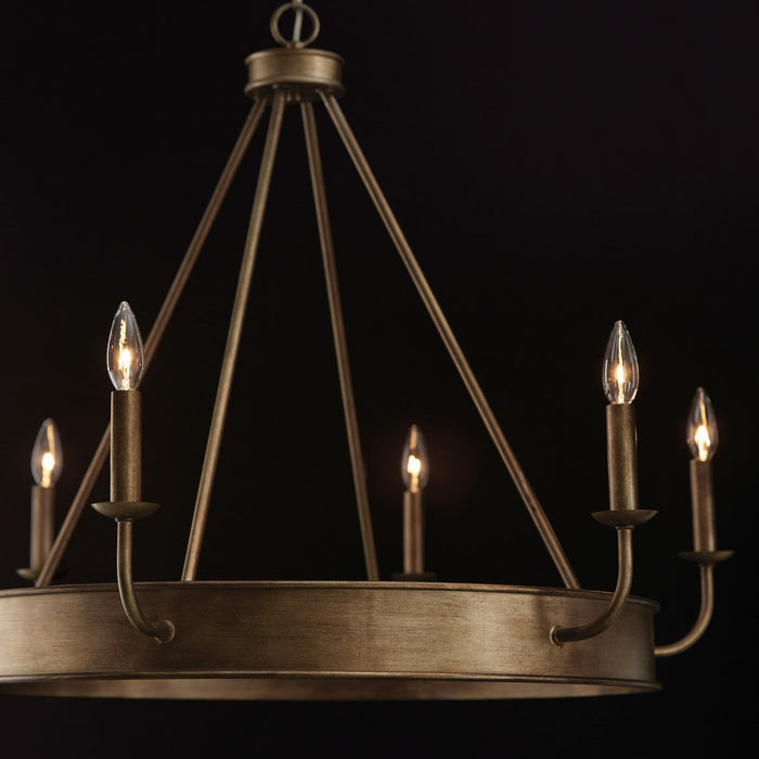 Capital Lighting 449261ML Six Light Chandelier, Mystic Luster (Display - Final Sale)
