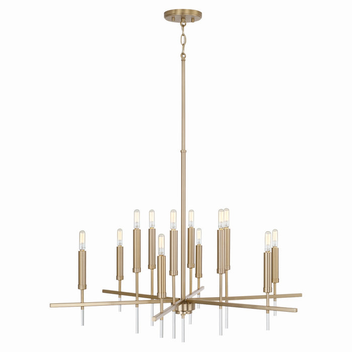Capital Lighting 449301MA 12 Light Chandelier, Matte Brass