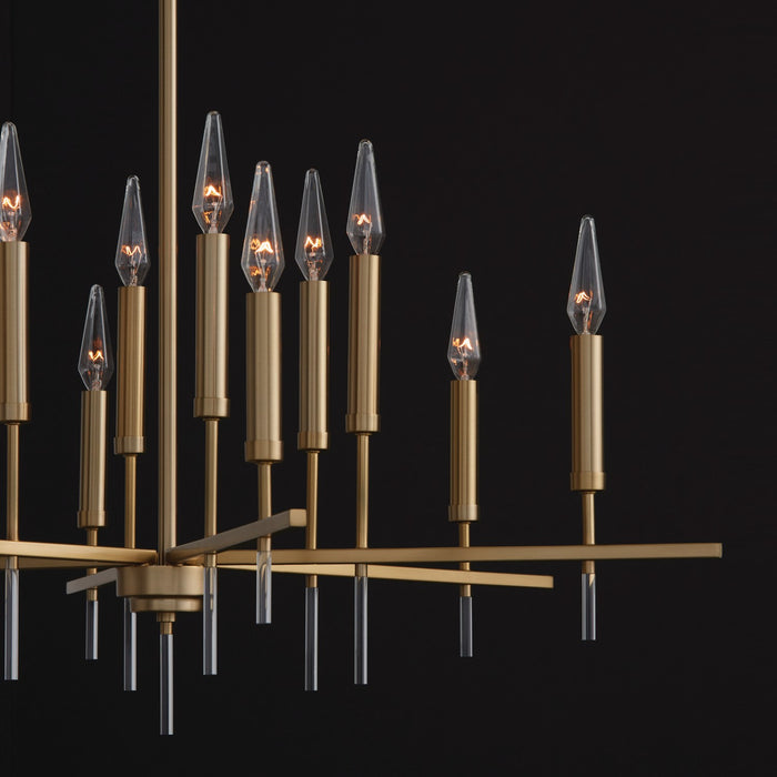 Capital Lighting 449301MA 12 Light Chandelier, Matte Brass