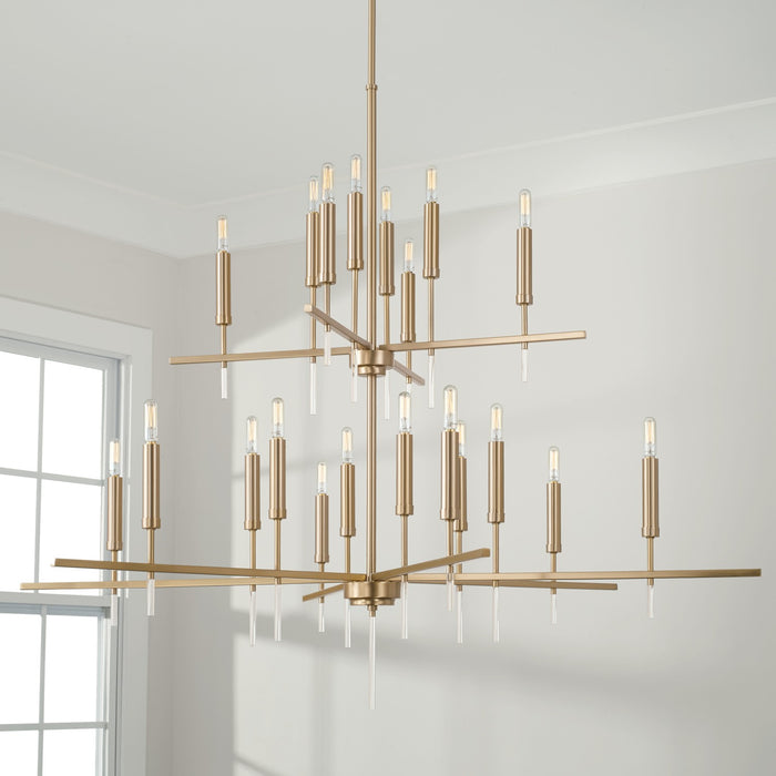 Capital Lighting 449302MA 20 Light Chandelier, Matte Brass
