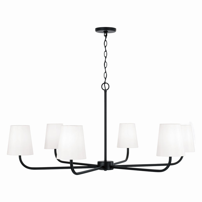 Capital Lighting 449461MB-706 Six Light Chandelier, Matte Black