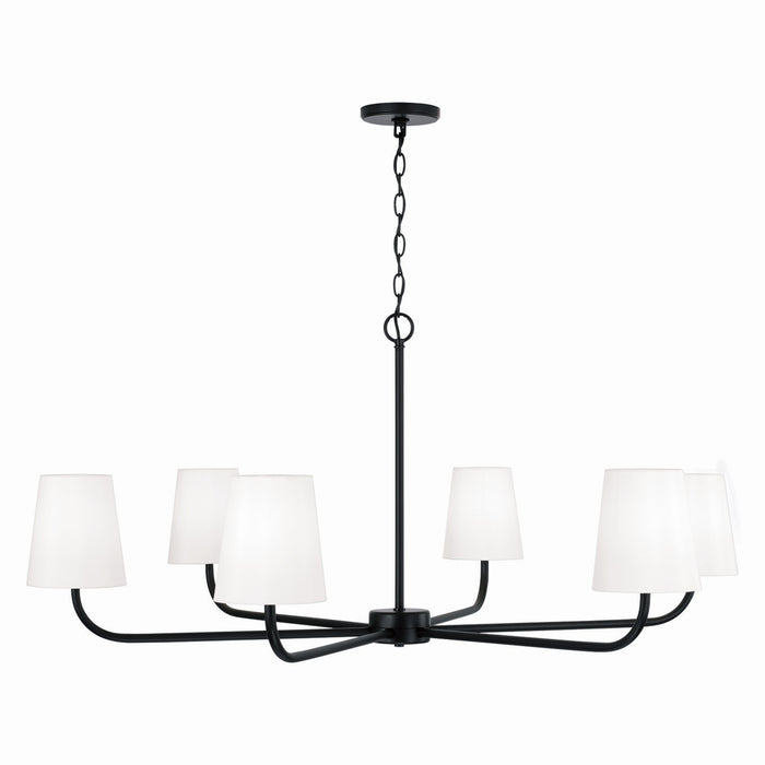Capital Lighting 449461MB-706 Six Light Chandelier, Matte Black