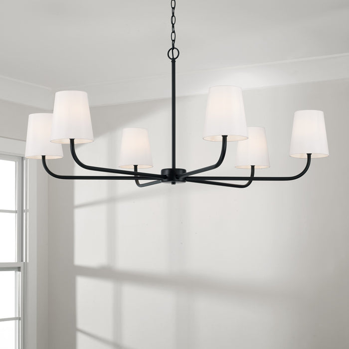 Capital Lighting 449461MB-706 Six Light Chandelier, Matte Black