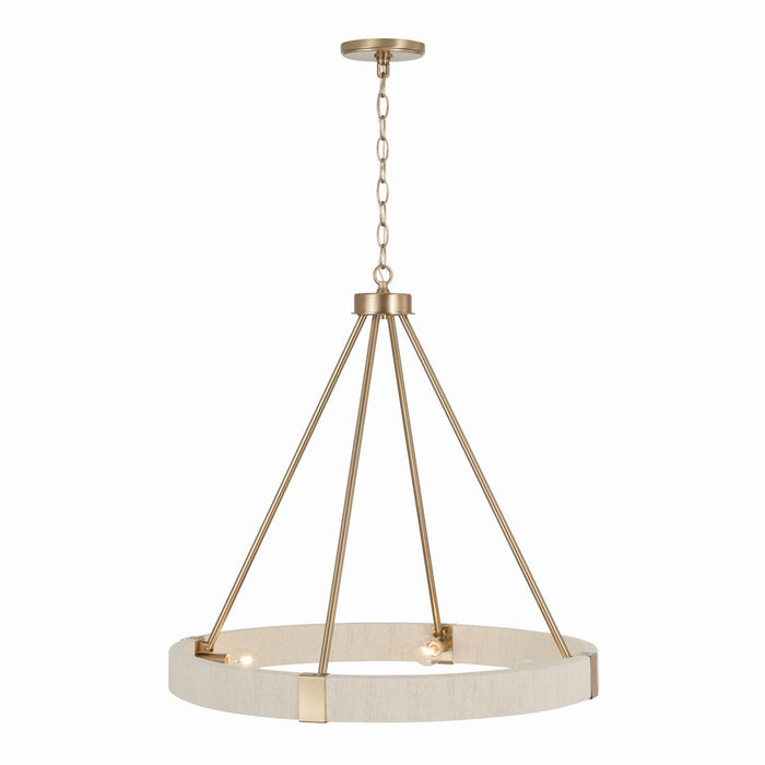 Capital Lighting 449841MA Four Light Chandelier, Matte Brass