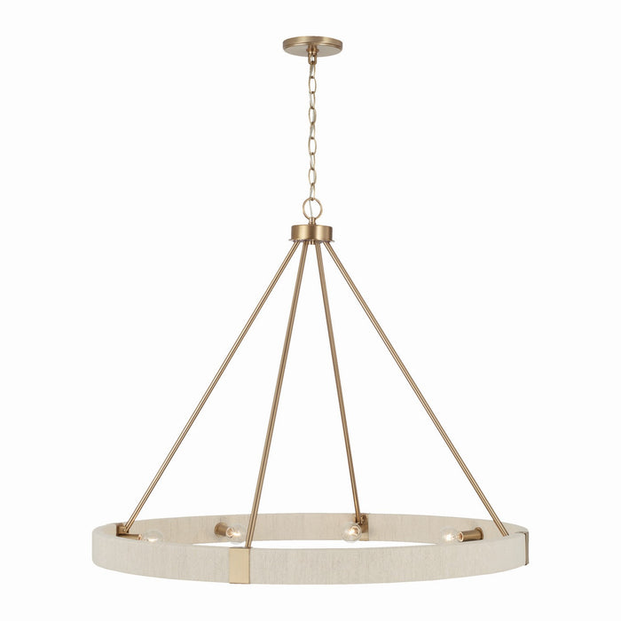 Capital Lighting 449881MA Eight Light Chandelier, Matte Brass