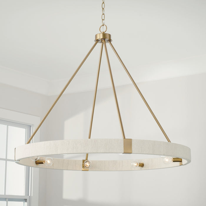 Capital Lighting 449881MA Eight Light Chandelier, Matte Brass