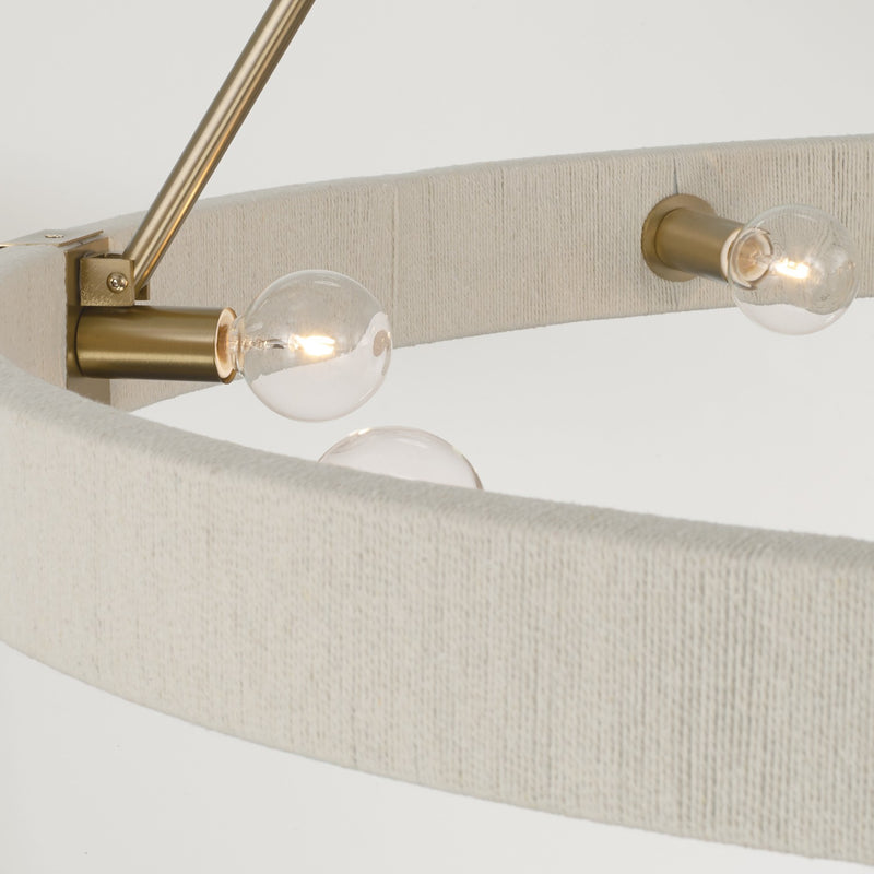 Capital Lighting 449881MA Eight Light Chandelier, Matte Brass