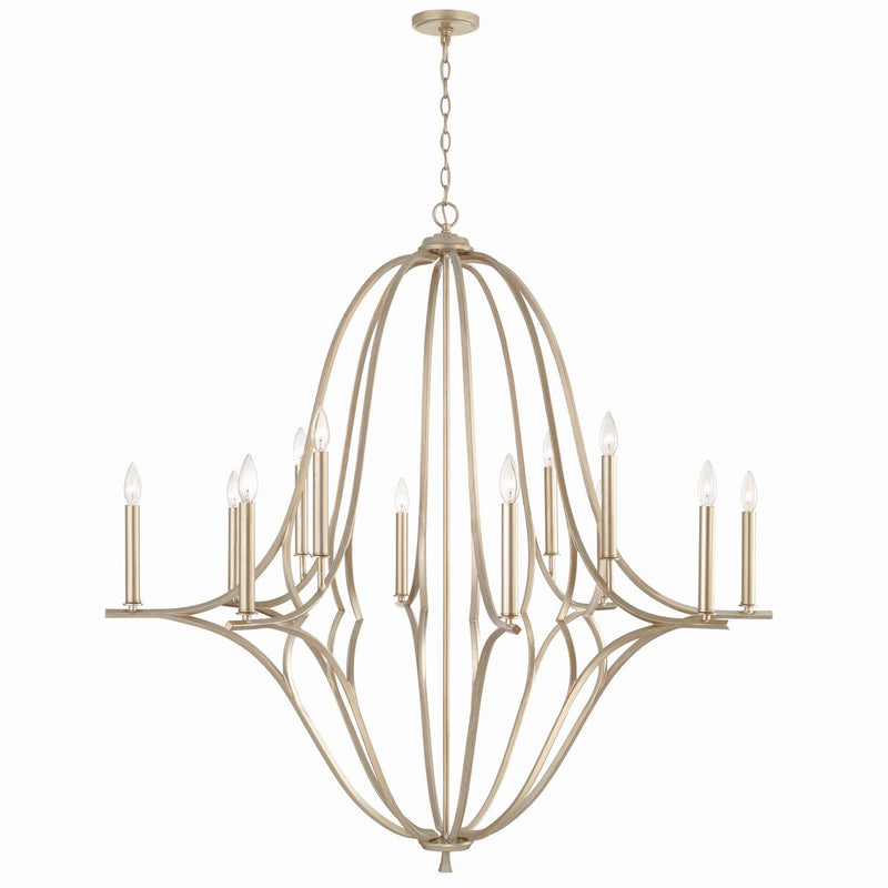 Capital Lighting 450001BS 12 Light Chandelier, Brushed Champagne
