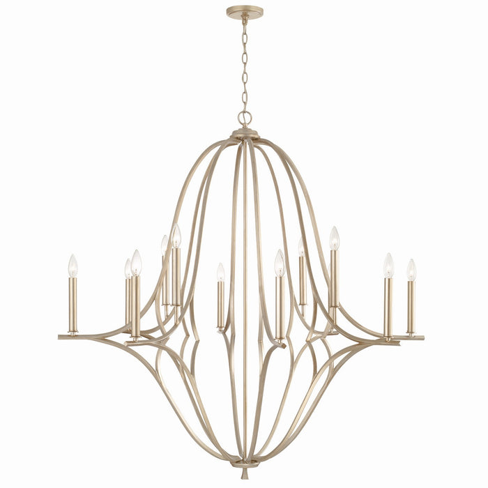 Capital Lighting 450001BS 12 Light Chandelier, Brushed Champagne