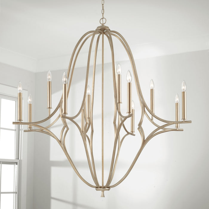 Capital Lighting 450001BS 12 Light Chandelier, Brushed Champagne