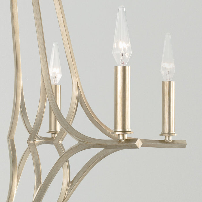 Capital Lighting 450061BS Six Light Chandelier, Brushed Champagne
