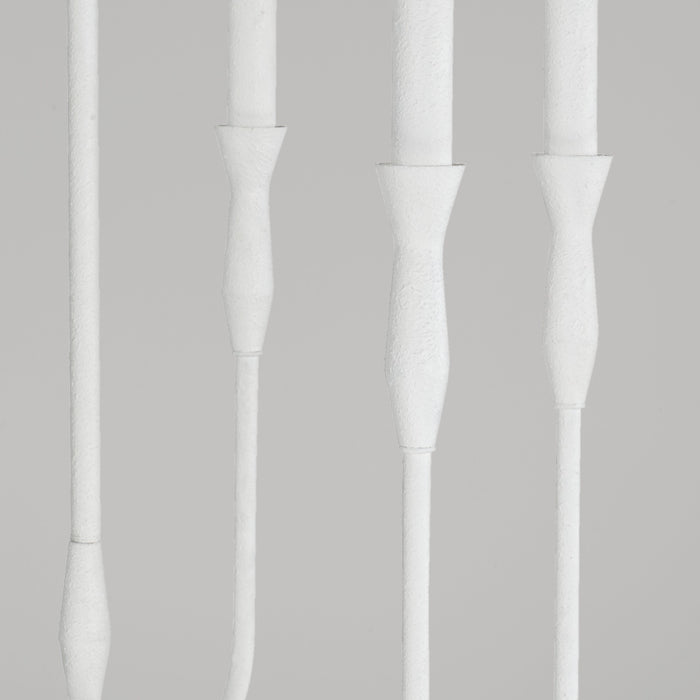 Capital Lighting 450361XW Six Light Chandelier, Textured White