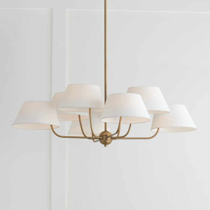 Capital Lighting 450481AD Eight Light Chandelier, Aged Brass