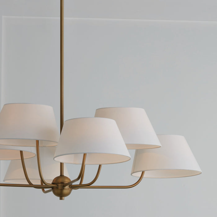Capital Lighting 450481AD Eight Light Chandelier, Aged Brass