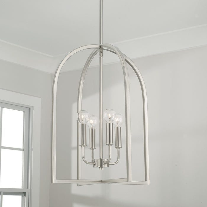 Capital Lighting 548841BN Four Light Foyer, Brushed Nickel
