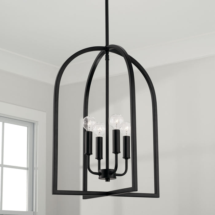 Capital Lighting 548841MB Four Light Foyer, Matte Black