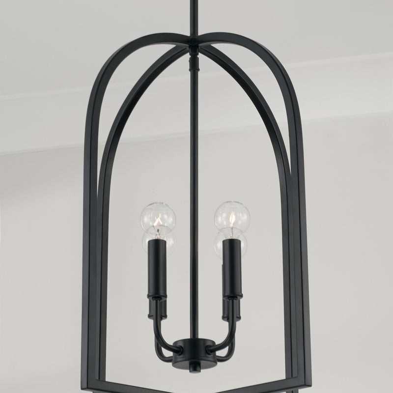 Capital Lighting 548841MB Four Light Foyer, Matte Black