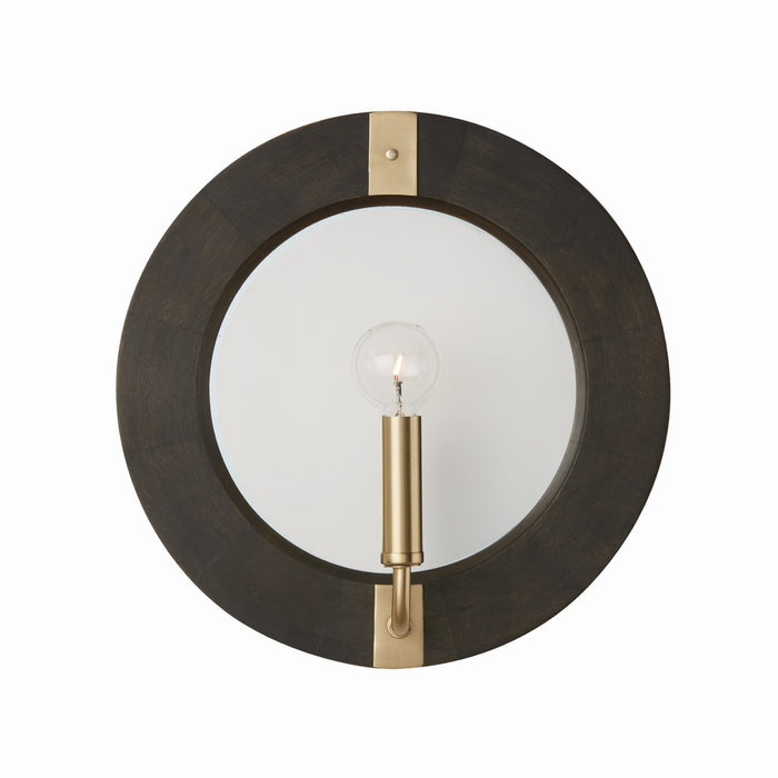 Capital Lighting 647311KR One Light Wall Sconce, Black Stain and Matte Brass
