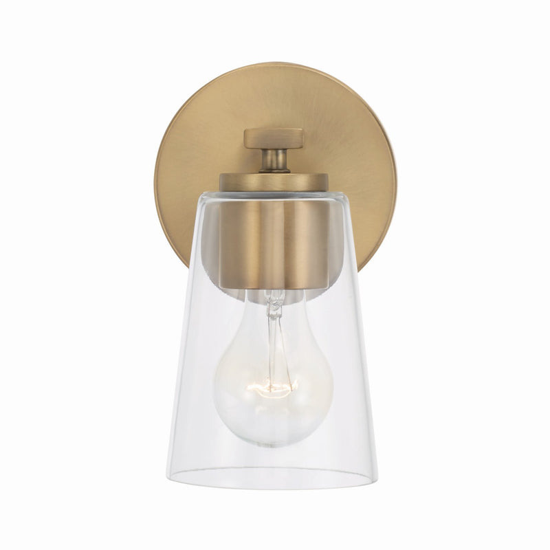 Capital Lighting 648611AD-537 One Light Wall Sconce, Aged Brass