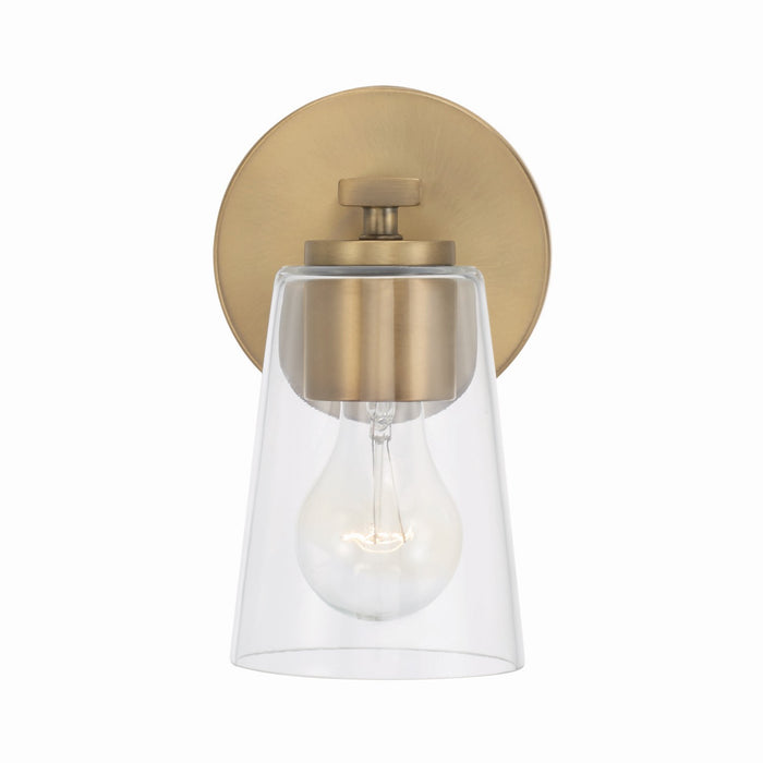 Capital Lighting 648611AD-537 One Light Wall Sconce, Aged Brass