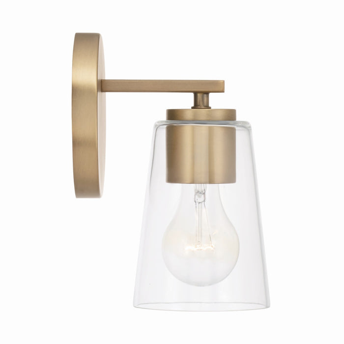 Capital Lighting 648611AD-537 One Light Wall Sconce, Aged Brass