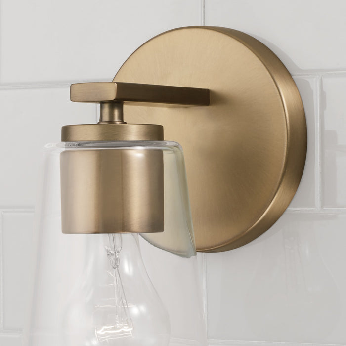 Capital Lighting 648611AD-537 One Light Wall Sconce, Aged Brass