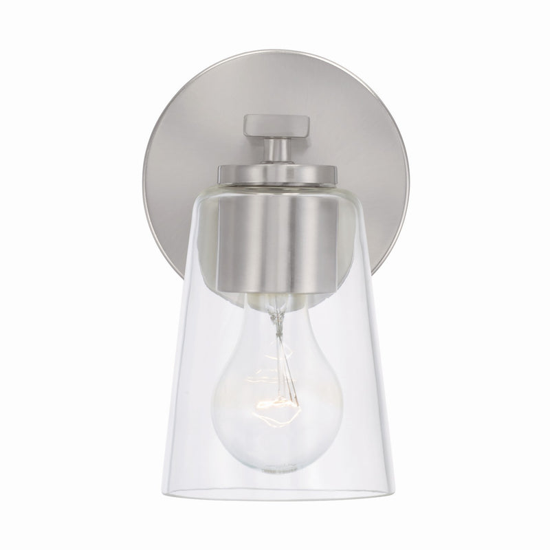 Capital Lighting 648611BN-537 One Light Wall Sconce, Brushed Nickel