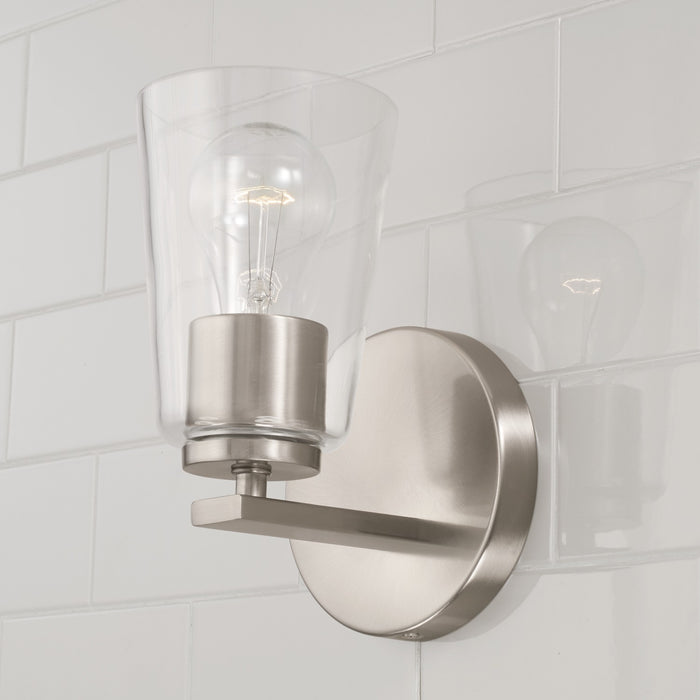 Capital Lighting 648611BN-537 One Light Wall Sconce, Brushed Nickel