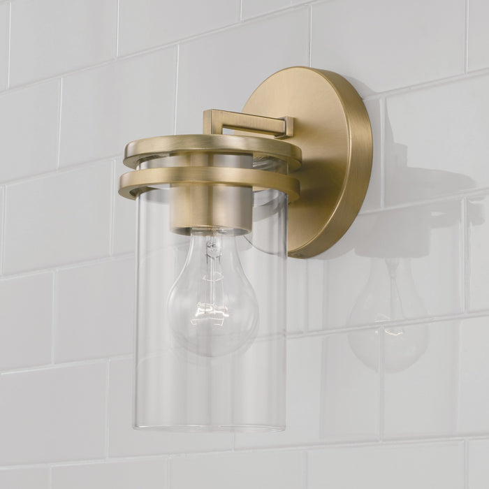 Capital Lighting 648711AD-539 One Light Wall Sconce, Aged Brass