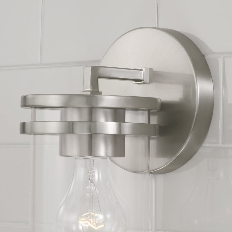 Capital Lighting 648711BN-539 One Light Wall Sconce, Brushed Nickel