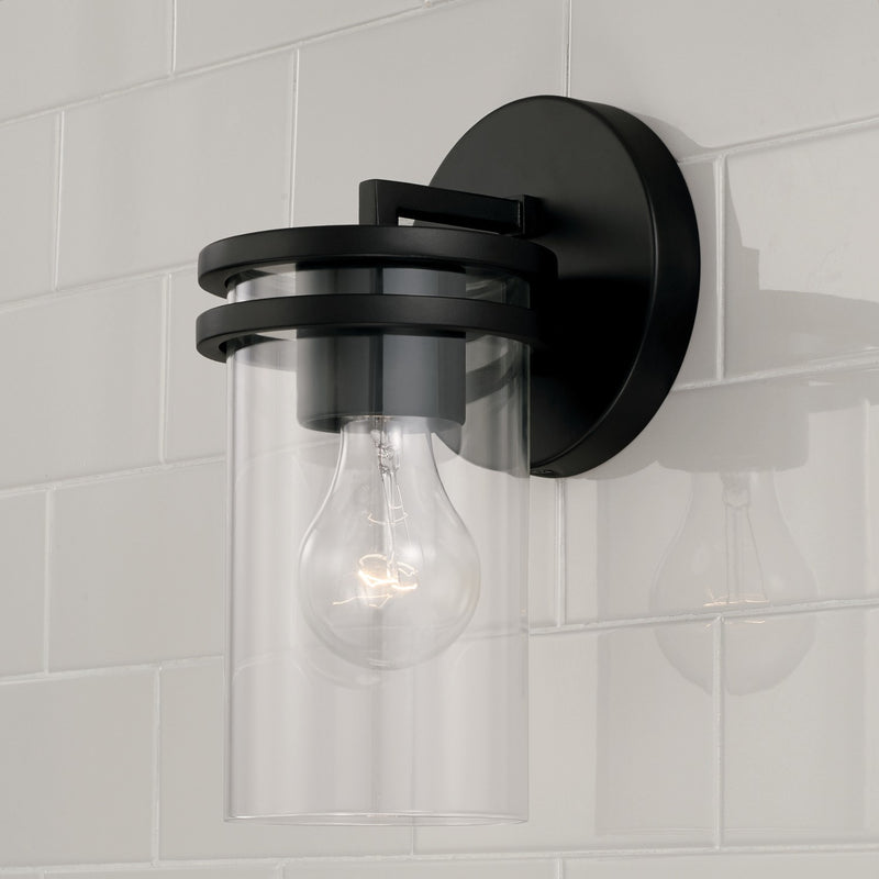 Capital Lighting 648711MB-539 One Light Wall Sconce, Matte Black