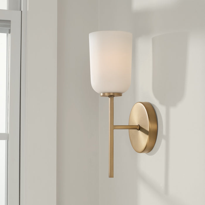 Capital Lighting 648811AD-542 One Light Wall Sconce, Aged Brass