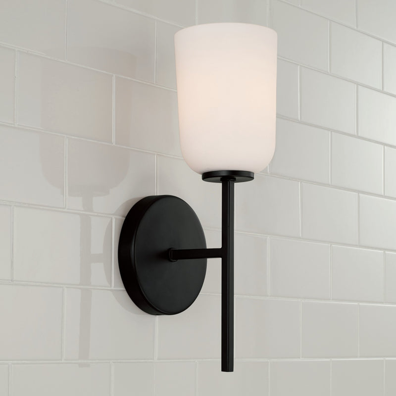 Capital Lighting 648811MB-542 One Light Wall Sconce, Matte Black