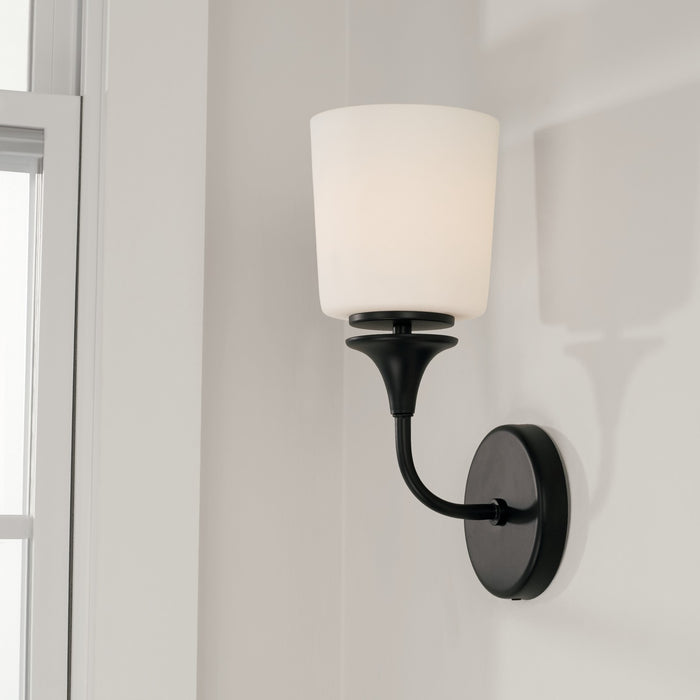 Capital Lighting 648911MB-541 One Light Wall Sconce, Matte Black