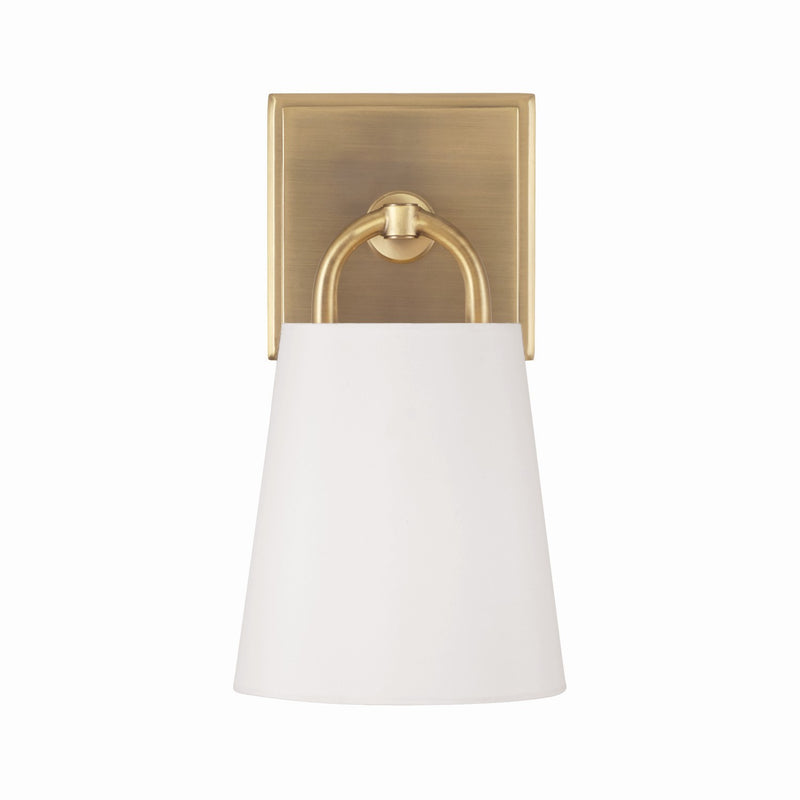 Capital Lighting 649411AD One Light Wall Sconce, Aged Brass