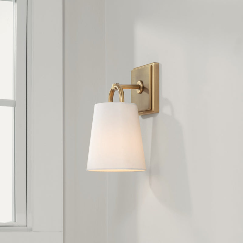 Capital Lighting 649411AD One Light Wall Sconce, Aged Brass