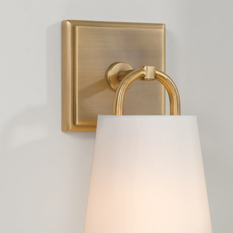 Capital Lighting 649411AD One Light Wall Sconce, Aged Brass