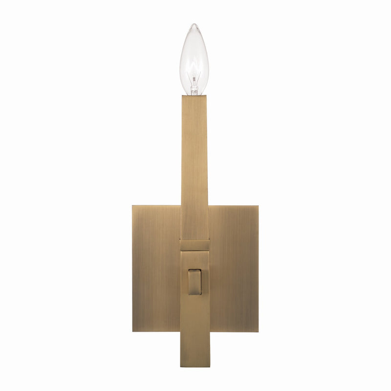 Capital Lighting 649611AD One Light Wall Sconce, Aged Brass
