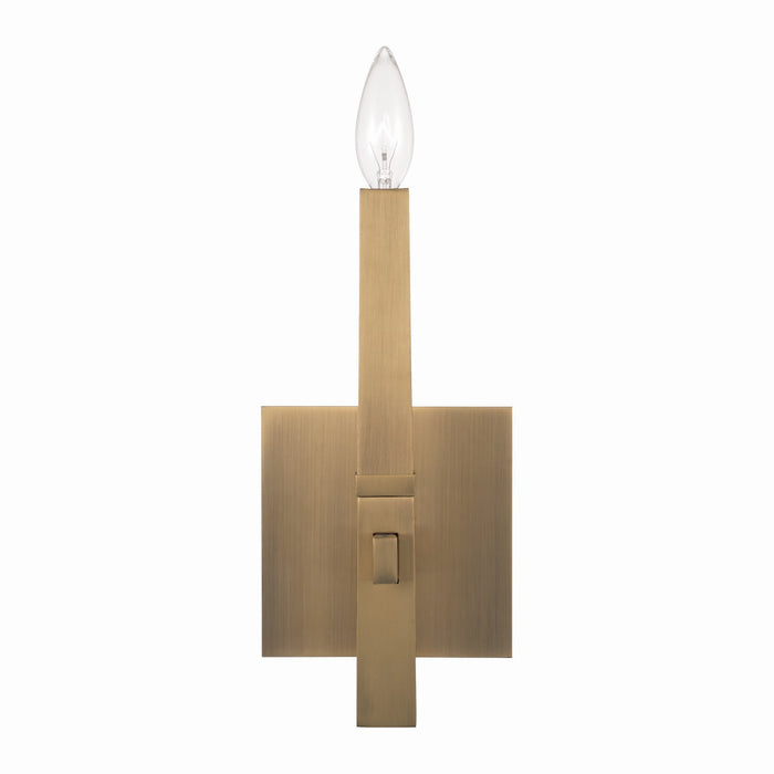 Capital Lighting 649611AD One Light Wall Sconce, Aged Brass