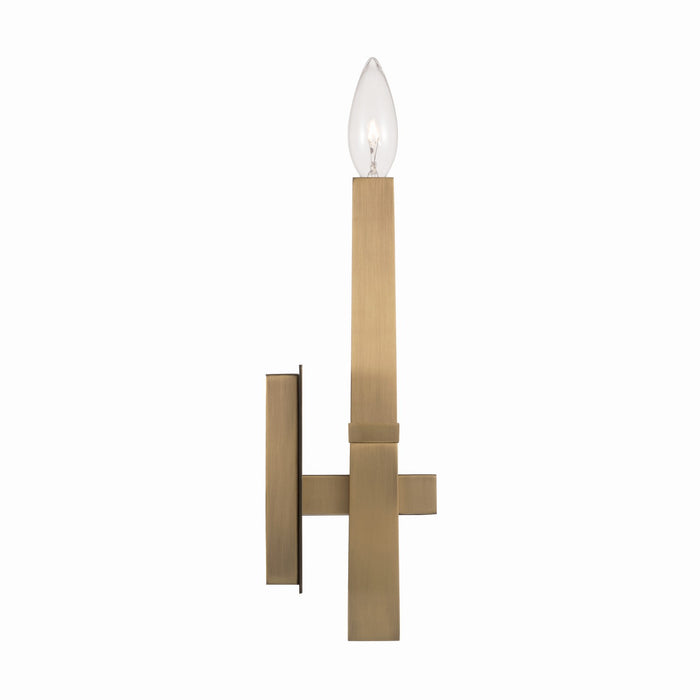 Capital Lighting 649611AD One Light Wall Sconce, Aged Brass