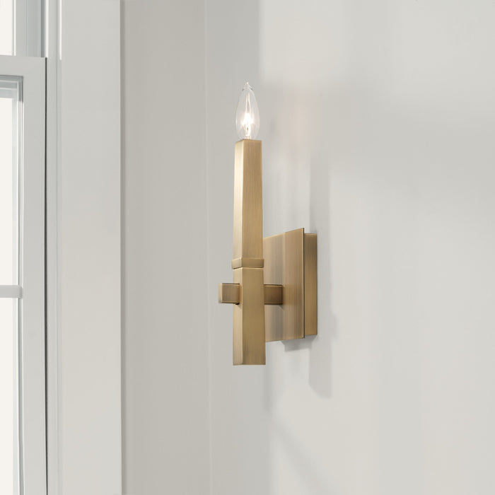 Capital Lighting 649611AD One Light Wall Sconce, Aged Brass