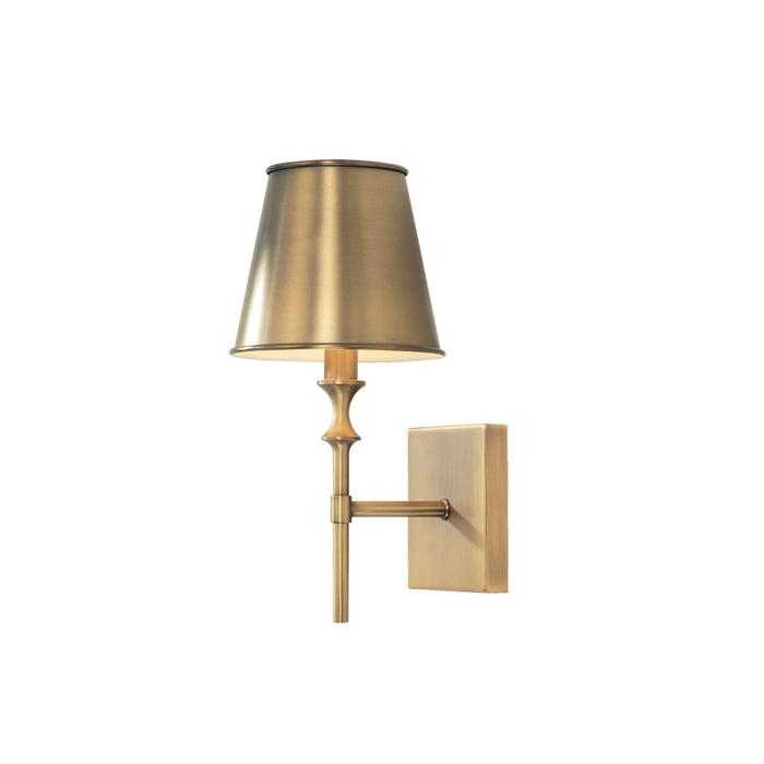 Capital Lighting 649711AD-708 One Light Wall Sconce, Aged Brass