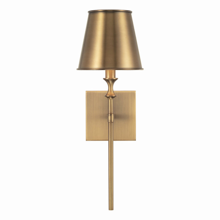 Capital Lighting 649711AD-708 One Light Wall Sconce, Aged Brass