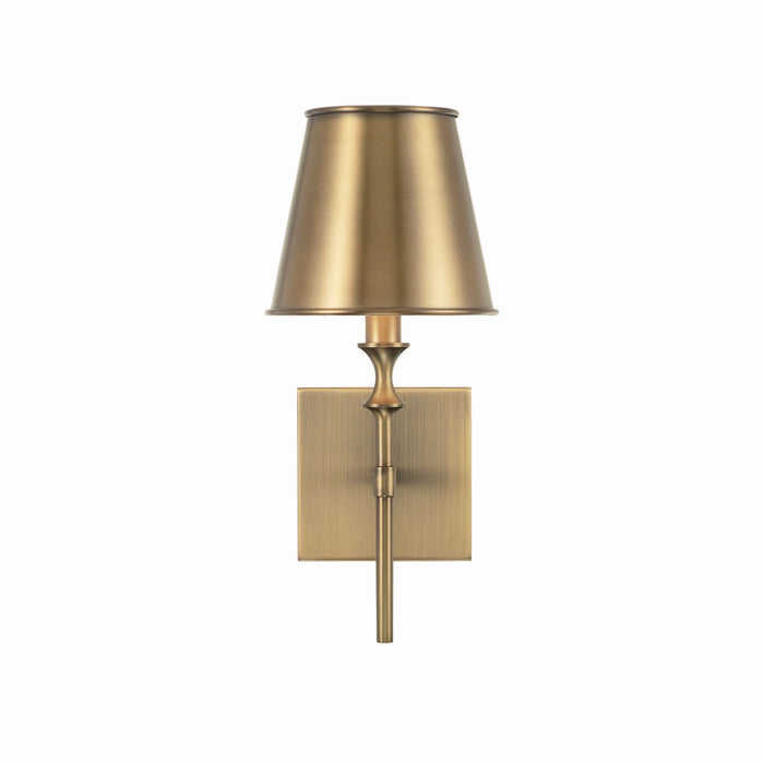 Capital Lighting 649711AD-708 One Light Wall Sconce, Aged Brass