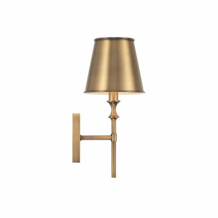 Capital Lighting 649711AD-708 One Light Wall Sconce, Aged Brass