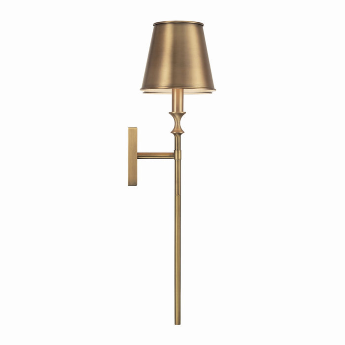Capital Lighting 649721AD-708 Two Light Wall Sconce, Aged Brass