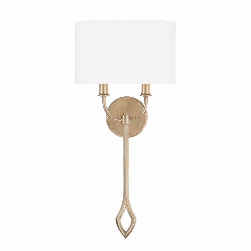 Capital Lighting 650021BS Two Light Wall Sconce, Brushed Champagne