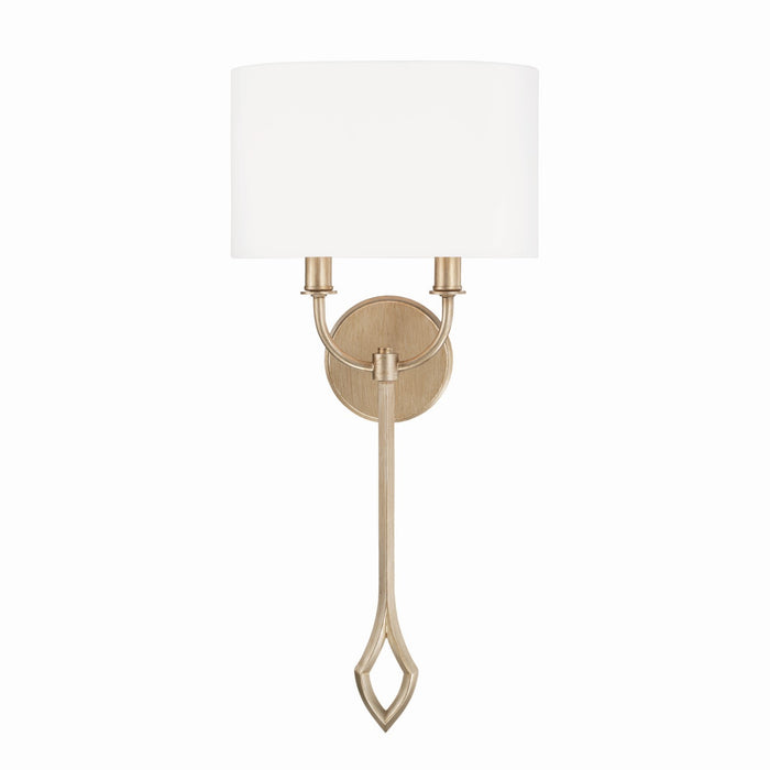 Capital Lighting 650021BS Two Light Wall Sconce, Brushed Champagne