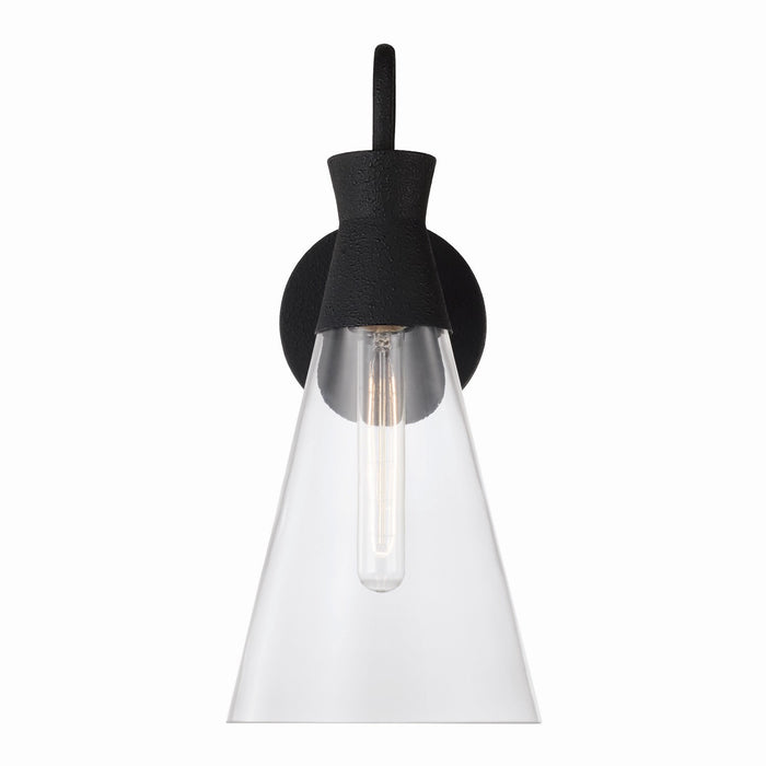 Capital Lighting 650311XK One Light Wall Sconce, Textured Black